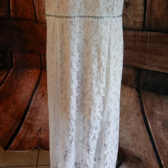 NWT PLUS SIZE 20W Creme Full length dress - Picture 2 of 5